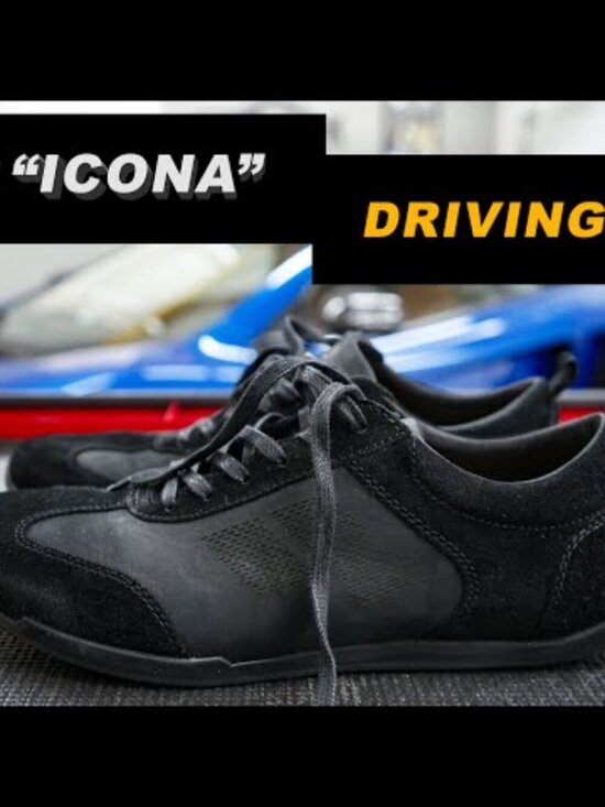 Piloti Icona Driving Shoes in Men\'s US Size 13 - Black Suede and Nubuck Leather